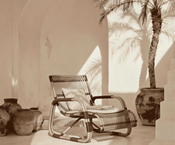 Wabi-sabi Style Lounge Chair-ID:208827975