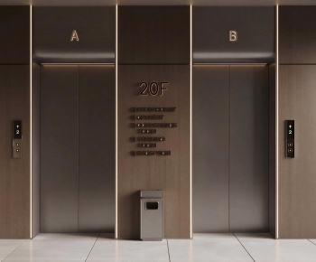 Modern Office Elevator Hall-ID:313755996