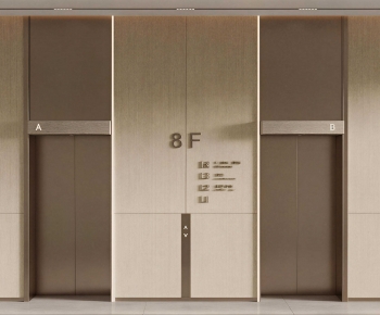 Modern Office Elevator Hall-ID:860461006