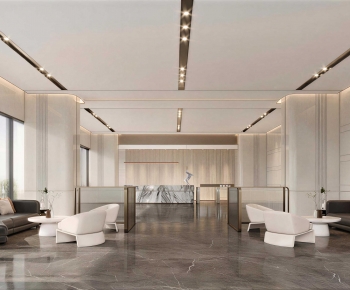 Modern Office Reception Desk-ID:138217936
