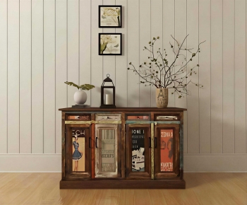 Retro Style Entrance Cabinet-ID:244296073
