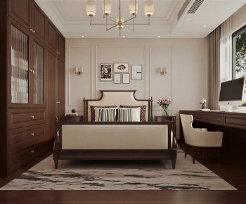 American Style Bedroom-ID:663656954