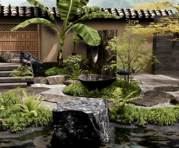 Japanese Style Courtyard/landscape-ID:164620992