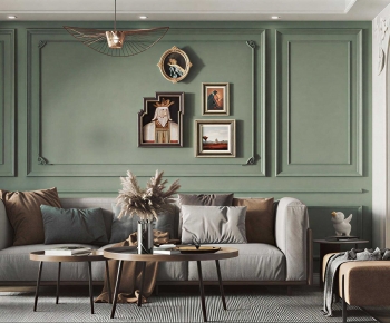 American Style A Living Room-ID:704284914