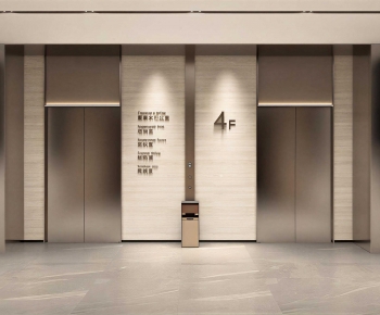 Modern Office Elevator Hall-ID:962452893