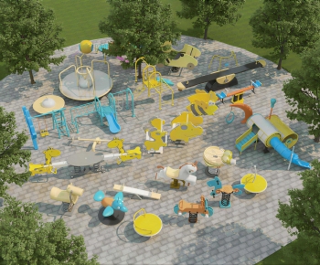 Modern Park Landscape-ID:732697011