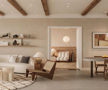 Wabi-sabi Style A Living Room-ID:725862989