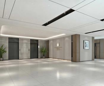 Modern Office Reception Desk-ID:673120025
