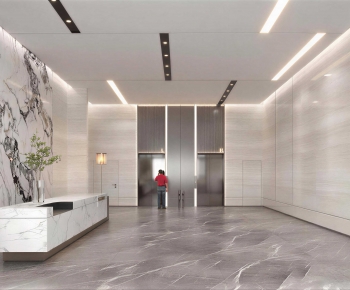 Modern Office Reception Desk-ID:657686951