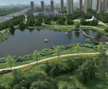 Modern Park Landscape-ID:637147902