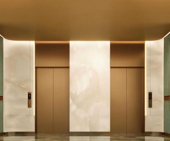 Modern Office Elevator Hall-ID:360852003