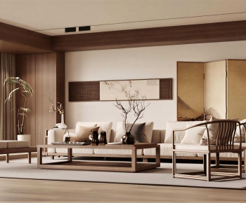 New Chinese Style A Living Room-ID:819050079