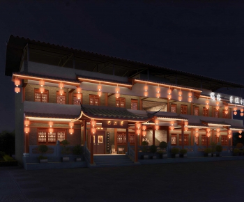 New Chinese Style Appearance Of Commercial Building-ID:662159922