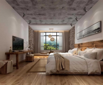 Wabi-sabi Style Guest Room-ID:711324931