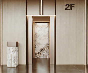 Modern Office Elevator Hall-ID:481285101
