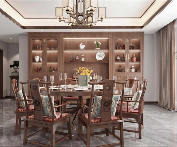 New Chinese Style Dining Room-ID:167998083