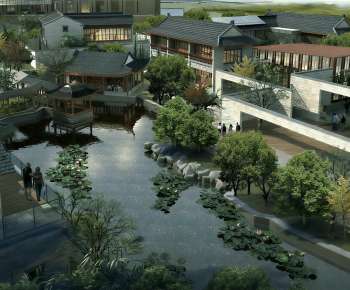 New Chinese Style Courtyard/landscape-ID:829824923