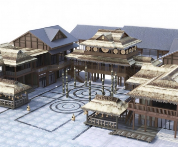 New Chinese Style Building Appearance-ID:427990915