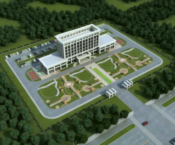 Modern Architectural Bird's-eye View Planning-ID:995538005