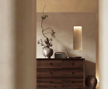 Wabi-sabi Style Side Cabinet-ID:933592086