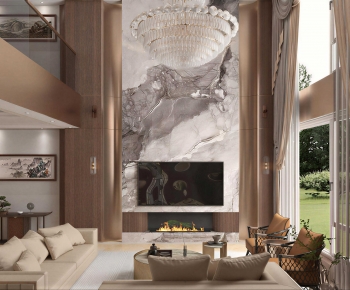 New Chinese Style A Living Room-ID:184156899