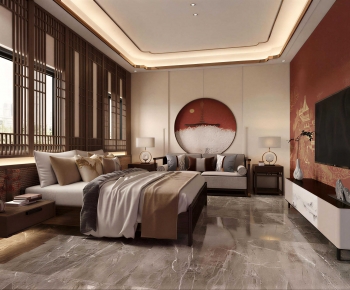 New Chinese Style Bedroom-ID:403018009