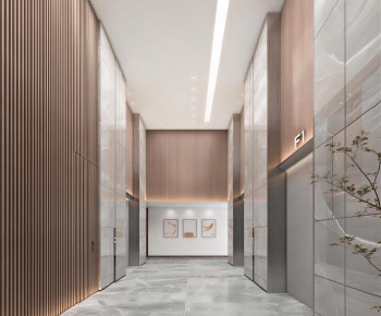 Modern Corridor Elevator Hall-ID:295152903