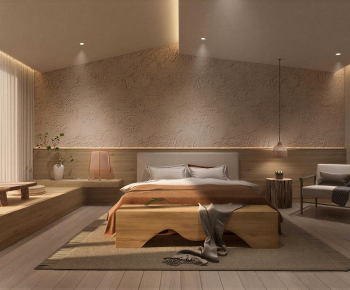 Wabi-sabi Style Bedroom-ID:430769921