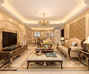 European Style A Living Room-ID:809710034