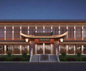 New Chinese Style Facade Element-ID:133986004