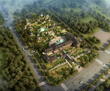 European Style Architectural Bird's-eye View Planning-ID:840173963