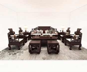 New Chinese Style Sofa Combination-ID:303070588
