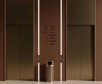 Modern Office Elevator Hall-ID:377142915