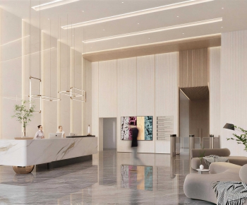 Modern Office Reception Desk-ID:102140934