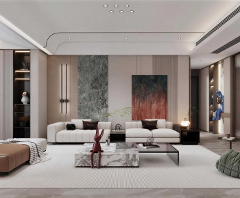 Modern A Living Room-ID:735874895