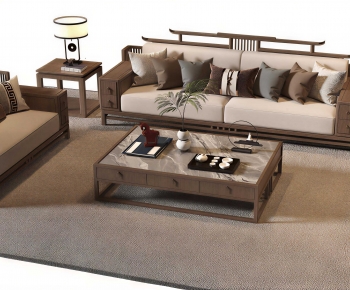 New Chinese Style Sofa Combination-ID:662971971