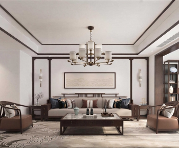 New Chinese Style A Living Room-ID:231101992