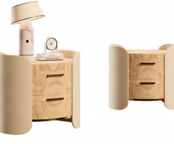 Wabi-sabi Style Bedside Cupboard-ID:689605009
