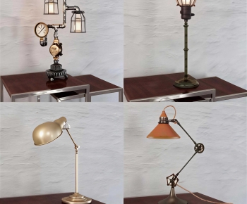 Industrial Style Table Lamp-ID:618664988