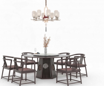 New Chinese Style Dining Table And Chairs-ID:867747075