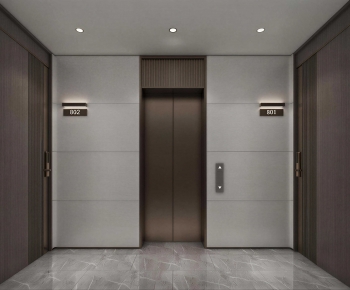 Modern Office Elevator Hall-ID:260016923