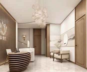 New Chinese Style Office Reception Desk-ID:963043936