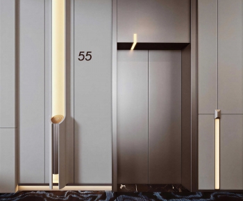 Modern Office Elevator Hall-ID:735214956
