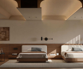 Wabi-sabi Style Guest Room-ID:952126984