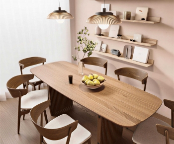 Japanese Style Dining Table And Chairs-ID:406405934