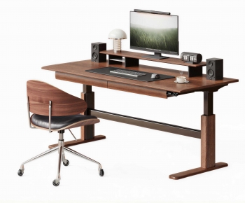 Modern Computer Desk And Chair-ID:841240928