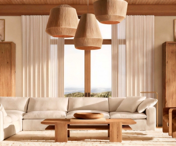 Wabi-sabi Style A Living Room-ID:761821998