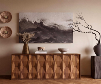 Wabi-sabi Style Entrance Cabinet-ID:738775975