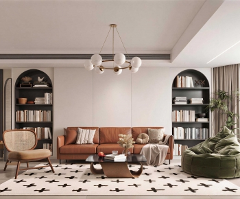 Modern A Living Room-ID:744369031