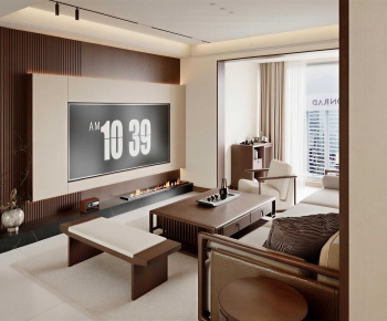 New Chinese Style A Living Room-ID:469961262